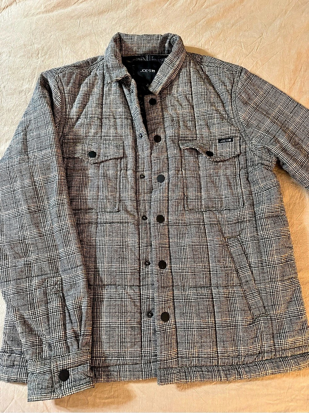 Joe's Jeans Flynn Plaid Quilted Shirt Jacket Size Medium